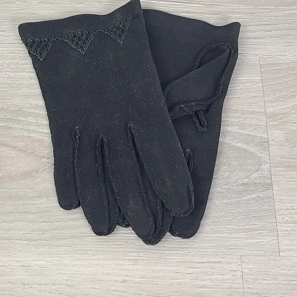 Crescendoe Women's Leather‎ Driving Gloves Size 7 Brown Black Bundle Vtg